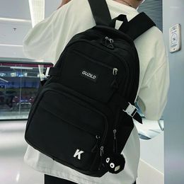 Backpack 2024 Women's Nylon Black Student School Bag For Teenagers Large Capacity Travel Rucksack High Quality Lady Mochila