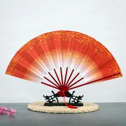 Decorative Figurines Japanese Style Baking Paint Folding Fan Lacquer Chopsticks Dancing Durable Fabric Bamboo Handheld