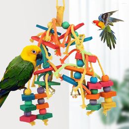 Other Bird Supplies Parrot Toys Budgies Hanging Rope Ladder Cockatiel Climb Cage Toy Colorful Chewing Swing Pet
