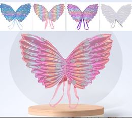 Other Fashion Accessories Cute Girls Costumes Performance Props Gradient Colour Butterfly Princess Angel Wings Fairy Stick Kids Dre7930024