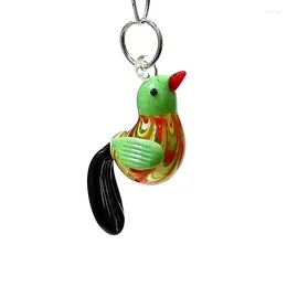 Decorative Figurines Cute Mini Glass Bird Charm Pendant Ornaments For Diy Jewelry Necklace Making Accessories Or Outdoor Garden Easter Decor