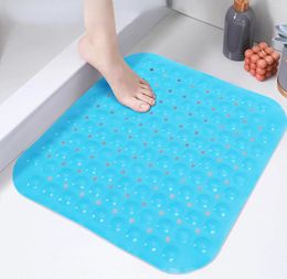 Bath Mats Slip Bathtub Square Shape Shower Mat Suction Cup Cushion 46 46cm PVC Foot Pads Bathroom Accessories