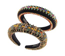 Colourful diamond headbands for women luxury designer Baroque diamonds headband bohemian vintage hair band Jewellery accessories love1783165