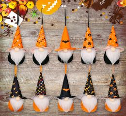 Halloween Decoration Hanging Gnome Party Ornaments Plush Rudolph Pointed Hat Faceless Doll Pendant w007785777894
