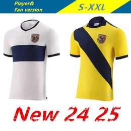 Ecuador 2024 Copa Soccer Jersey Home Ywllow Away Biue Pervis Estupinan 24 25 Gonzalo Plata Michael Estrada Fußballhemden Thailand Qualität MAillots de Foot 2025