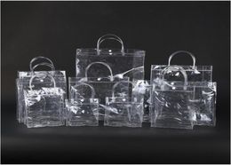 New Fashion PVC Women Clear Bag Transparent Tote Design Cosmetic Shoulder Hangbags Storage Bags for Work Stadium Approved6557763