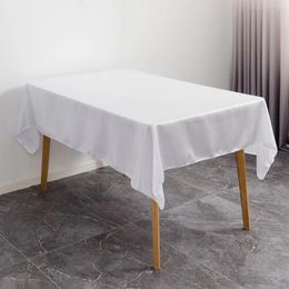 Table Cloth El Banquet Wedding Scene Solid Colour Rectangular Smooth Satin Spandex Round Covers