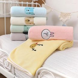 Blankets Non-hair Shedding Children's Bath Towel Coral Velvet Super Soft Absorbent Blanket Baby To Be Held