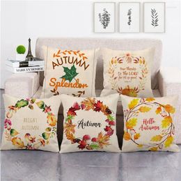 Pillow Wholesale Pillowcase Autumn And Fall Leaves Cover Linen/cotton Sofa Decorative Pillows