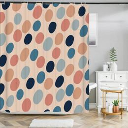 Shower Curtains Abstract Art Colour Block Curtain Print Modern Nordic Minimalist Polyster Home Decor Bathroom With Hooks