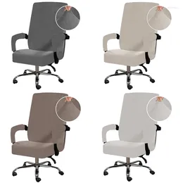 Chair Covers Solid Colour Velvet Office Cover Stretch Soft Computer Chairs Rotating Gaming Study Armchair Slipcovers Seat