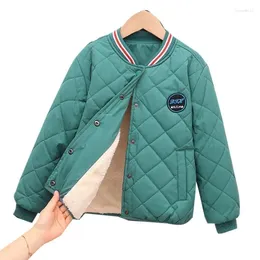 Jackets Winter Cashmere Children Girls Boys Jacket Cotton Plus Thick Coats Teenager Clothes Fashion Kids Parka Outerwear For 5-12 Years