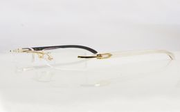 Clear Glass Frames For Men Women Accessories Random Natural Buffalo Horn Carter Gold Transparent Glasses Frame4925204