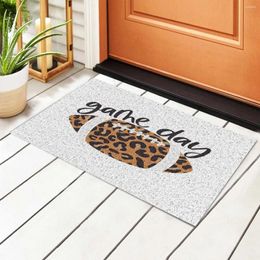 Carpets Game Day Leopard Football 60x40cm Carpet PVC Floor Mats Personalised Doorway Festivle Gifts