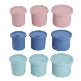 Baking Moulds 3pcs Ice Molds Silicones Cube Tray Convenient Maker For Large Water Bottles Cylinders Sleeve With Lid