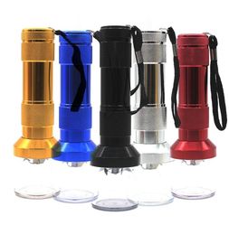 Aluminium Electric Tobacco Grinder Crusher Herb Smoke Grinders Flashlight Pollen Cigarett Aluminium Alloy Metal Handheld Chopper 5 C6003585