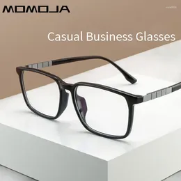 Sunglasses Frames MOMOJA Ultra-light Fashion Luxury TR90 Eyewear Women Retro Square Big Pure Titanium Optical Prescription Glasses For Men