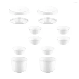 Cups Saucers 2 Sets Disposable Tea Water Container Portable Drinking Holder Plastic Cup