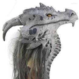 Party Supplies Halloween Masks FaceCostume Decorations Soft Cosplay Scared Funny Dragon Mask For Kids Teens