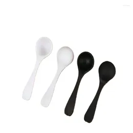Disposable Flatware 100PCS White Or Black Spoon 0.5g Plastic Measuring Spoons 60mm Longth
