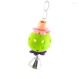 Other Bird Supplies Toy Ball With Bell Inside Chewing Parrot Birds String Suspended Colorful Interactive Cage