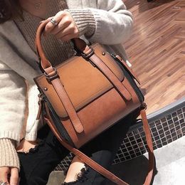 Bag Hit Colour Big Tote Women Handbags High Quality Matte PU Leather Portable Shoulder Ladies Box