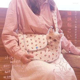 Cat Carriers Cute Pet Dog Puppy Kitten Carrier Outdoor Travel Handbag Canvas Single Shoulder Bag Sling Comfort Tote Breathable