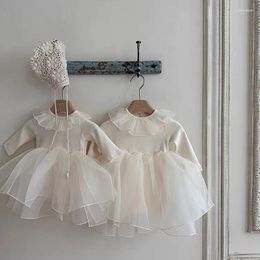 Girl Dresses 0-24Months Infant Girls Tulle Romper Dress Birthday Party Princess Baby Outfits Soft Breathable Born Toddler Bodysuit
