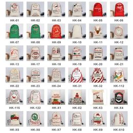 Sacks With Drawstring Santa Christmas Gift Candy Cookie Storage Large Bag Xmas Tree Ornament Festival Decoration Fy4249 Jy29