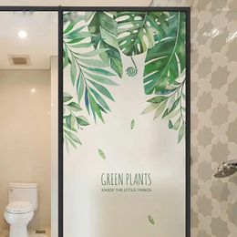 Window Stickers Leaves On The Windows Glass Film No Glue Privacy Bathroom Office Sliding Door Home Decor Custom Size European Nordic