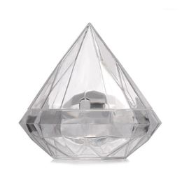 Gift Wrap 48pcslot Transparent Plastic Diamond Shape Candy Box Clear Wedding Favour Boxes Holders Gifts Givea Boda11139183