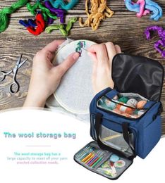 Crochet Hooks Thread Yarn Storage Bag DIY Organizer Holder Storage Bag For Wool Crochet Hooks Knitting Needles Sewing Set3916625