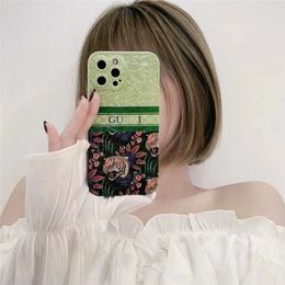 Green Forest Luxury Designer iphone 15pro max Case Classic Letter Fashion Brand Shockproof Phones Cases High Quality For iPhone 14promax 13pro 12 12pro 11Pro Max