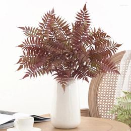 Decorative Flowers Artificial Fern Leaf Plants Fake Flower Plastic Phoenix Tail Leaves Branch Simulation Green Plant Holiday Party