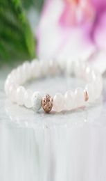MG1053 Rose Quartz Bracelet for Women Aromatherapy Jewelry Essential Oil Diffuser Bracelet Rose Gold Lava Rock Gemstone Bracelet7848853