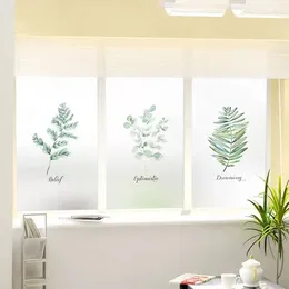 Window Stickers Nordic Plant Custom Size Glass Film Door Stained Privacy Decal Bathroom Office Sliding Decorative Films