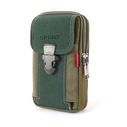 2024 new designer bag Universal Canvas Waterproof Mobile Phone Bag For Samsung/iPhone Wallet Case Belt Pouch Coin Purse Cover