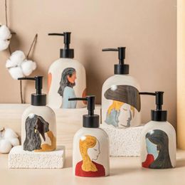 Liquid Soap Dispenser Ceramic Easy To Use Push-Type Portable Shampoo Jar Lightweight Refillable Sub Lotion Bottle Bathroom