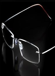 Rimless Ultra light Flexible Memory Titanium Reading Glasses Diopter 1001502002503003506056475