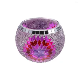 Candle Holders European Style Glass Holder Mosaic For Tea Light Home Restaurant Decor Christmas Wedding Party