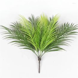 Decorative Flowers 52cm 9Leaves Artificial Tropical Plants Fake Palm Branch Green Leaves Home Garden Table Office Jungle Carnival Decoration