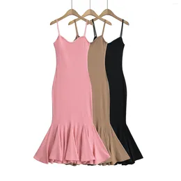 Casual Dresses Long For Women Vacation Outfits 2024 Summer Bodycon Midi Sexy Pink Dress Elegant Evening Party Black