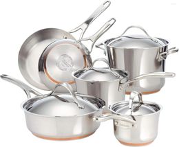 Cookware Sets Anolon Nouvelle Stainless Steel Pots And Pans Set 10 Piece