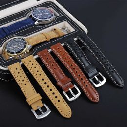 Watch Bands Cowhide straps 18mm 19mm 20mm 22mm vintage wristband accessories mens quick release replacement straps Q240510
