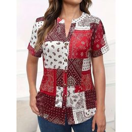 2024 summer dresses for women New Womens Cardigan Ethnic Style Printed Short Sleeved Tshirt tops women shirts for women designer long sleeves 4N4H