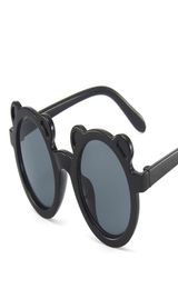 2021 Kids Toddler Sunglasses Cute Cartoon Bear Girls Children Eyewear Round Protection Glasses for Outdoor Beach4826595