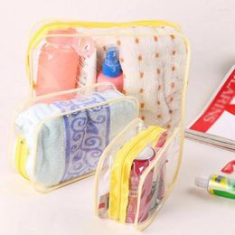 Storage Bags Portable Transparent Cosmetic Travel Bag Women Makeup Organizer PVC Washing Zipper Pouch Business Trip