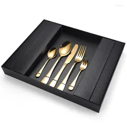 Dinnerware Sets 30pcs Royal Cutlery Set With Case Knife Spoon Fork Stainless Steel Flatware For Home Restaurant Party Gift