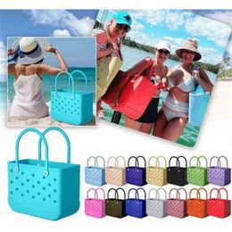 Bags Hole Waterproof EVA With Rubber Sandproof Durable Open Silicone Tote Bag For Outdoor Beach Pool Sports Party Favor Fy5224 0509