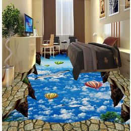 Wallpapers Blue Sky Custom Po Floor Wallpaper 3d Self-adhesive Home Decoration